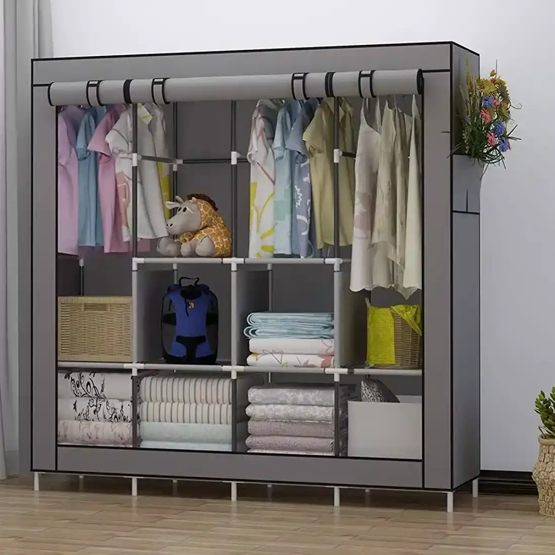 Armario Closet Tela 4 Cuerpos Organizado