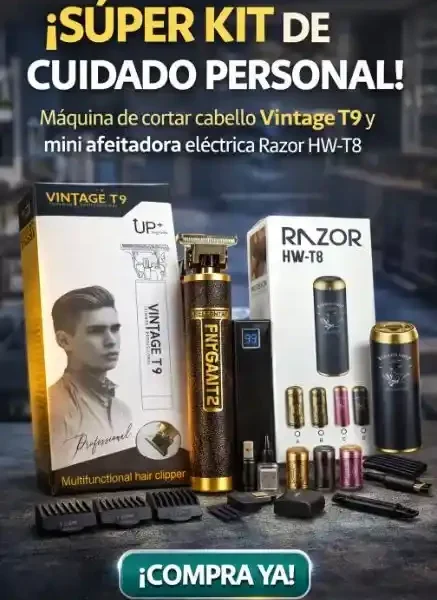 Combo Pro Vintage Afeitadora Patillera