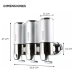 Dispensador De Shampoo Jabon Gel 3 En 1
