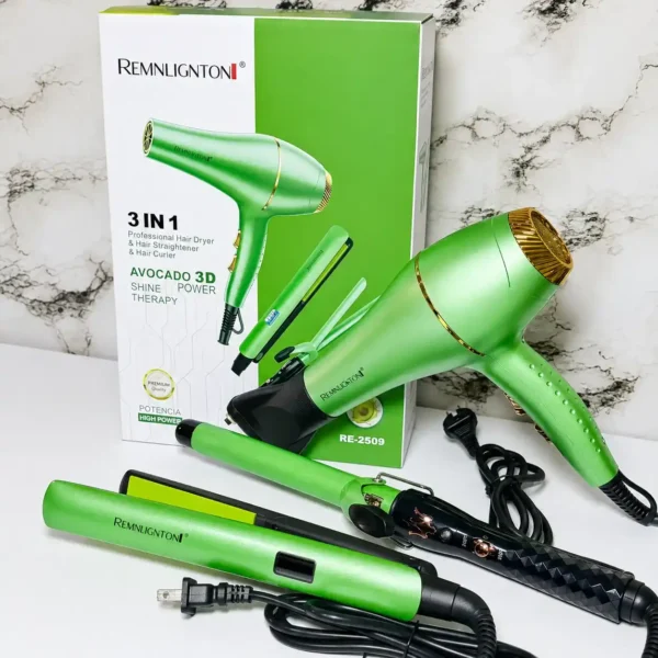 Combo Remington Plancha Pinza Secador
