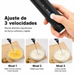 Batidor Espumador Doble Cabezal Recargab