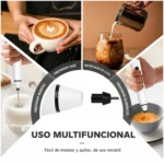 Batidor Espumador Doble Cabezal Recargab