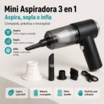 Mini Aspiradora Sopladora 3 en 1 Recargable