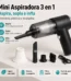 Mini Aspiradora Sopladora 3 en 1 Recargable