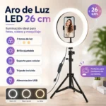 Aro De Luz Dz666s 26cm Tripode
