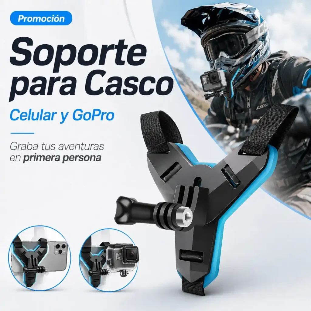 soporte para celular casco