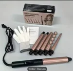 Pinza Rizador 5 En 1 Para Cabello Color