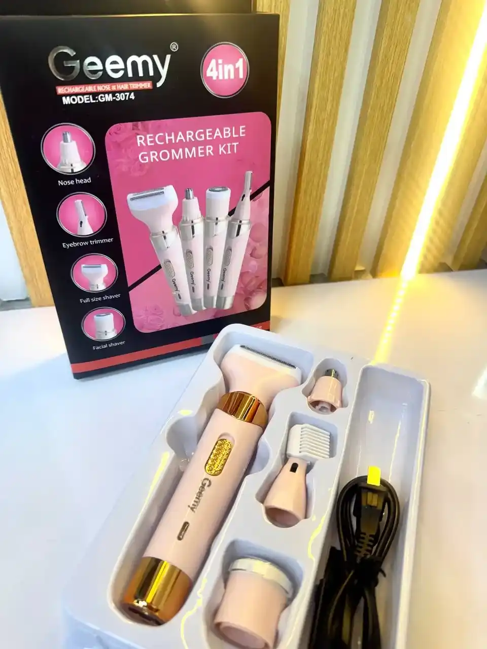 Depiladora Trimmer Recargable 4 En 1