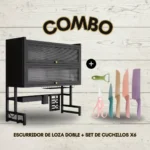 Combo Escurridor De Loza Cuchillos