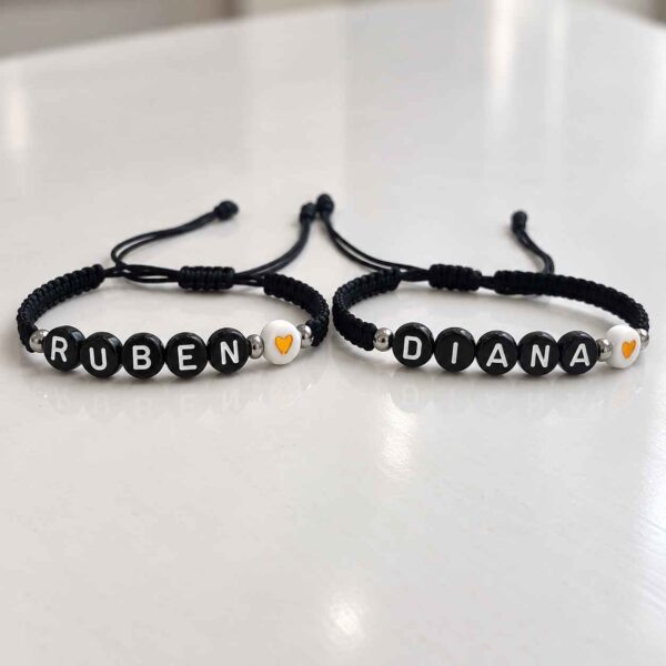 Combo x2 Manillas Personalizadas con Corazón para Pareja 1