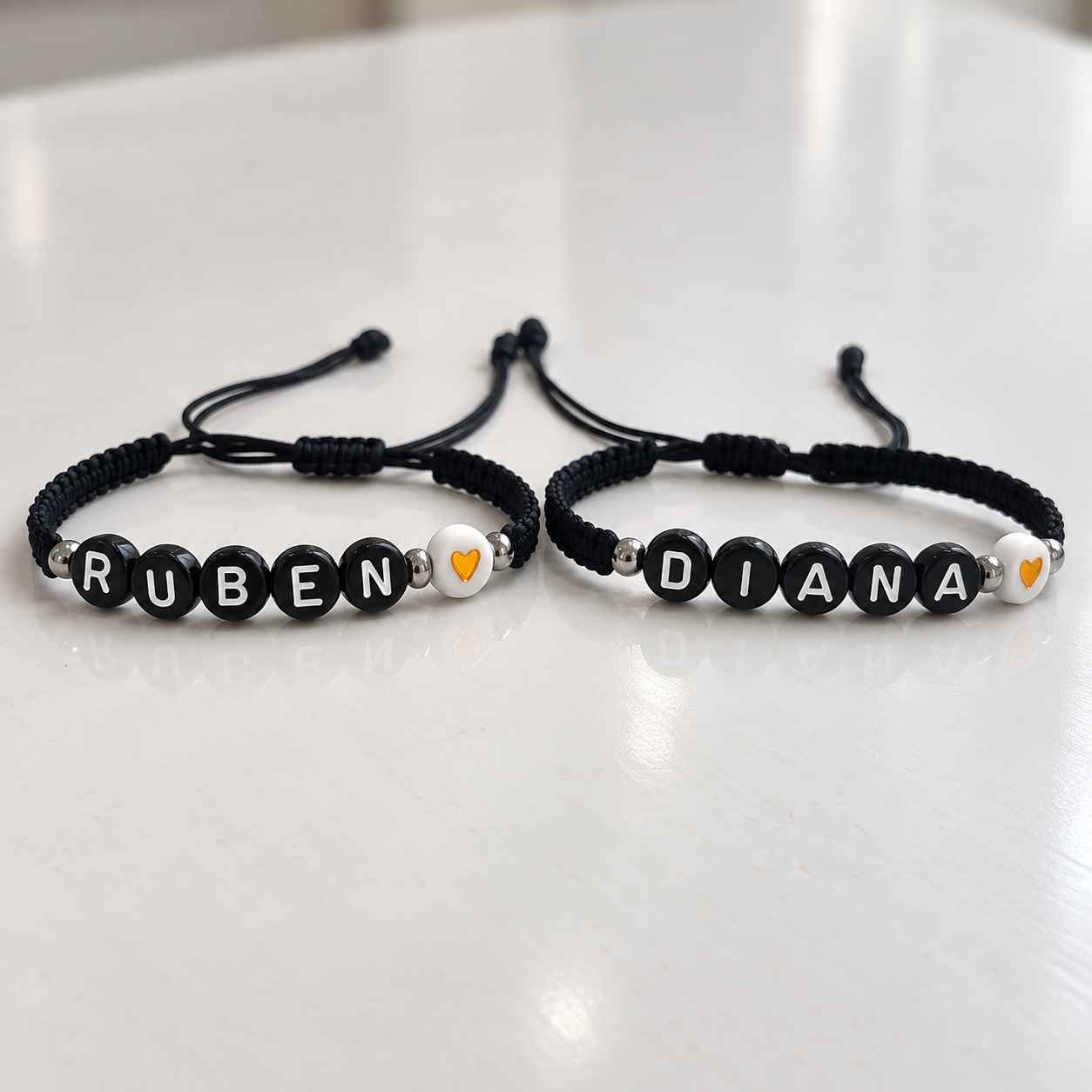 Combo x2 Manillas Personalizadas con Corazón para Pareja 1