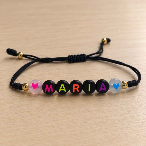 Manilla Nombre & Corazones Personalizada Especial 1