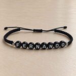 Manilla Nombre Personalizada Negra Artesanal 1