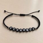 Manilla Nombre Personalizada Negra Artesanal 7