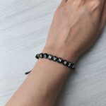 Manilla Nombre Personalizada Negra Artesanal 9