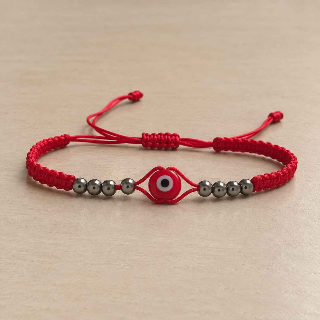 Manilla Ojo Protector Artesanal Carmesi 1